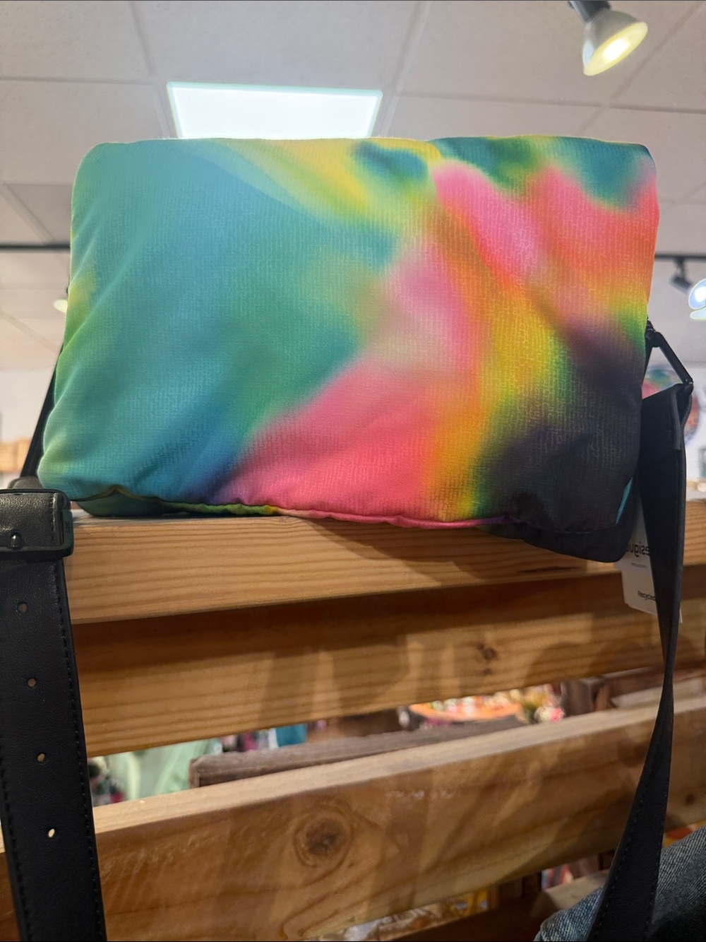 Desigual Multicolor Tie-Dye Crossbody Bag with Black Strap